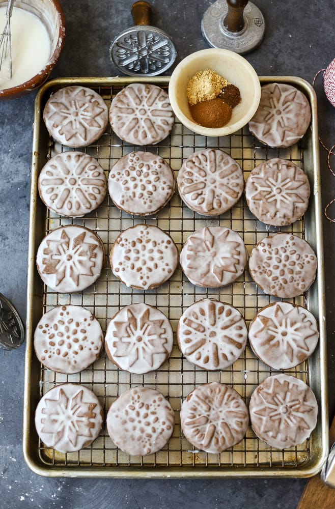 Gestempelte weiche Lebkuchenplätzchen